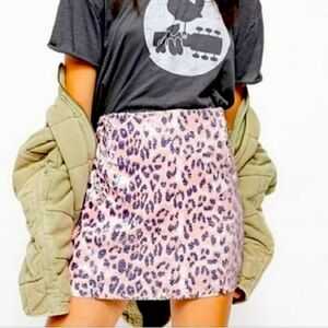 free people cheetah skirt